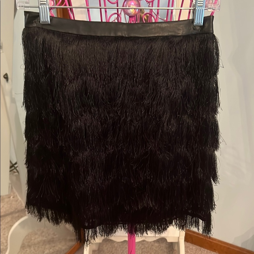 Black Ruffled Mini Skirt for Cocktail Nights